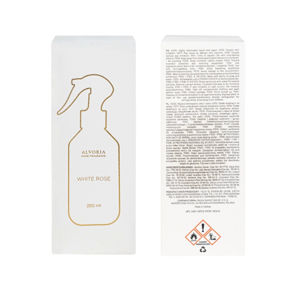 White Rose - Spray do domu Alvoria 250ml