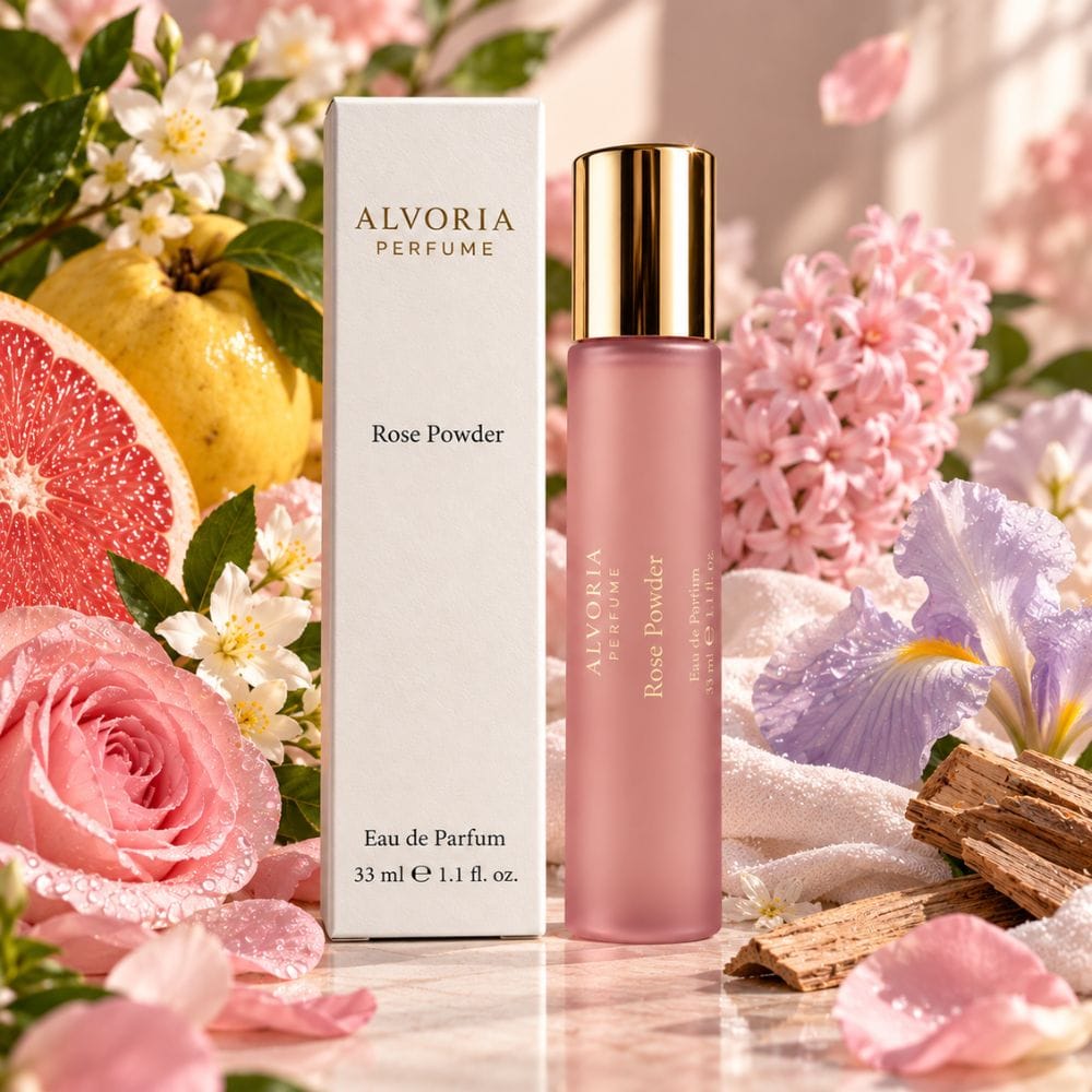 Rose Powder Alvoria - Perfumy premium pudrowe 33 ml